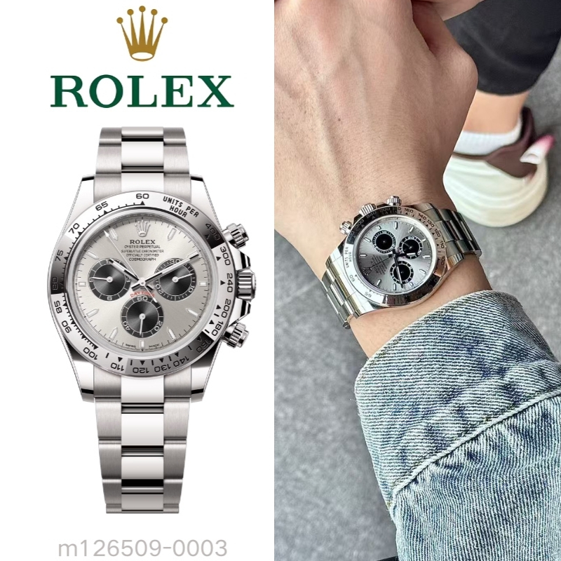 (✅ 100% Original) Jam Tangan Rolex Cosmograph Daytona Original Pria Dan Wanita M126509-0003 Pemutara