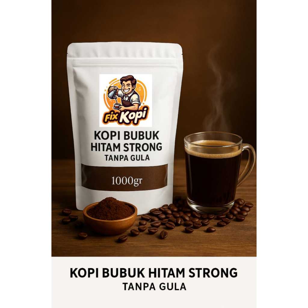 

Fix Kopi - Kopi Bubuk Giras Robusta Spesial Asli kemasan 1Kg Murah Enak