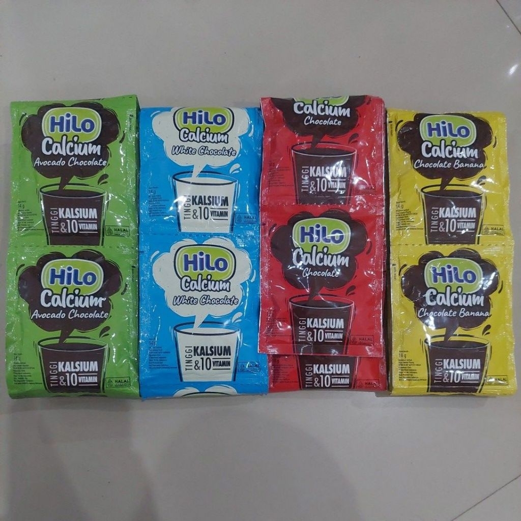 HILO CALCIUM 1 RENCENG ISI 10X14GR HILO SACHET RENCENG