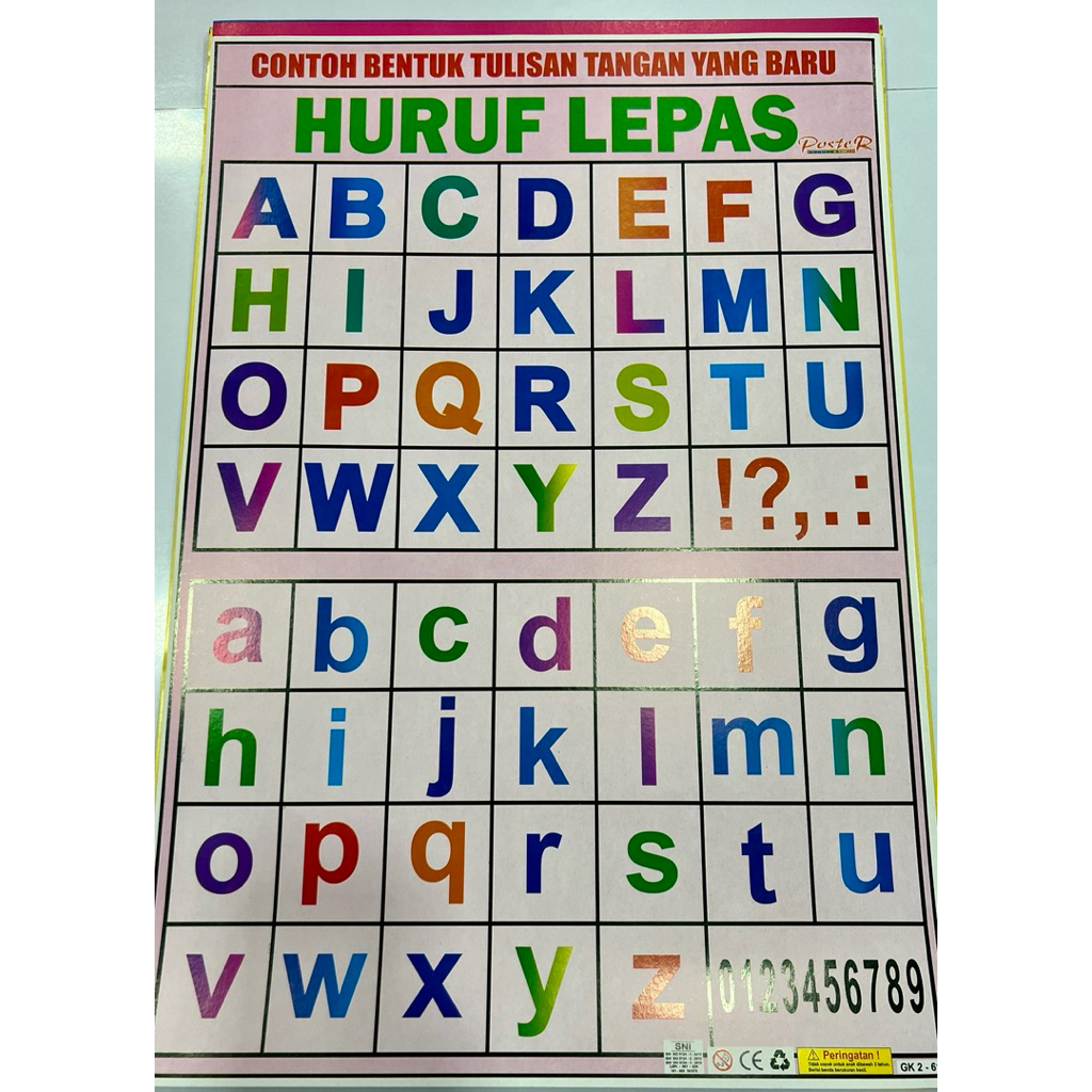 

POSTER EDUKASI HURUF UNTUK BELAJAR ANAK DAN BALITA