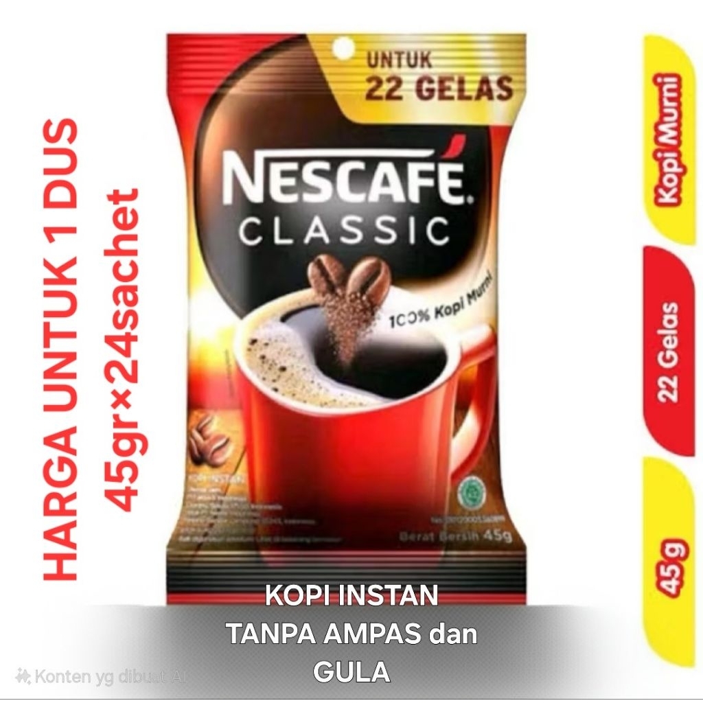

nescafe classic 45gr×24bks /karton