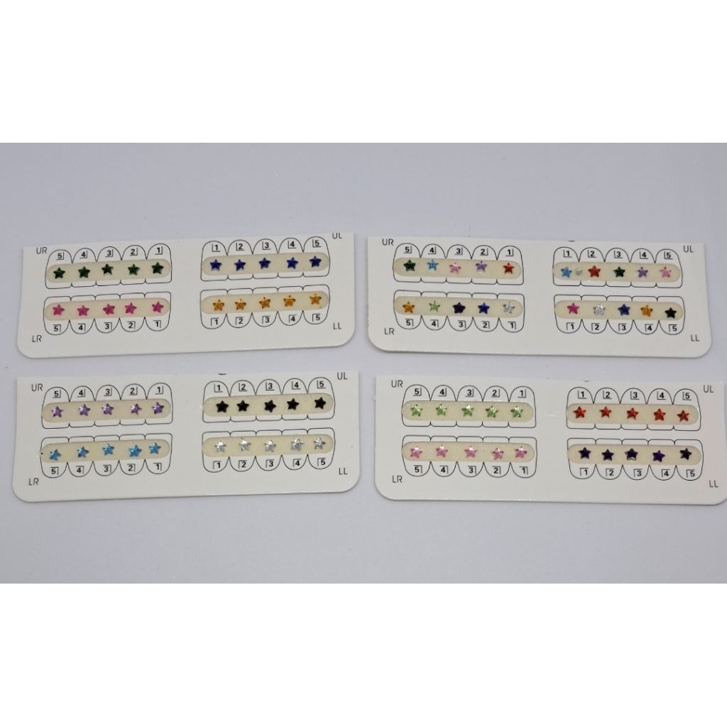 Diamond permata gigi Star/bintang warna mix