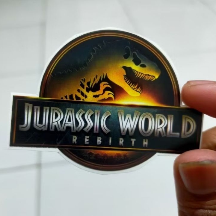 

2 Stiker JURASSIC WORLD REBIRTH vinyl (anti air)