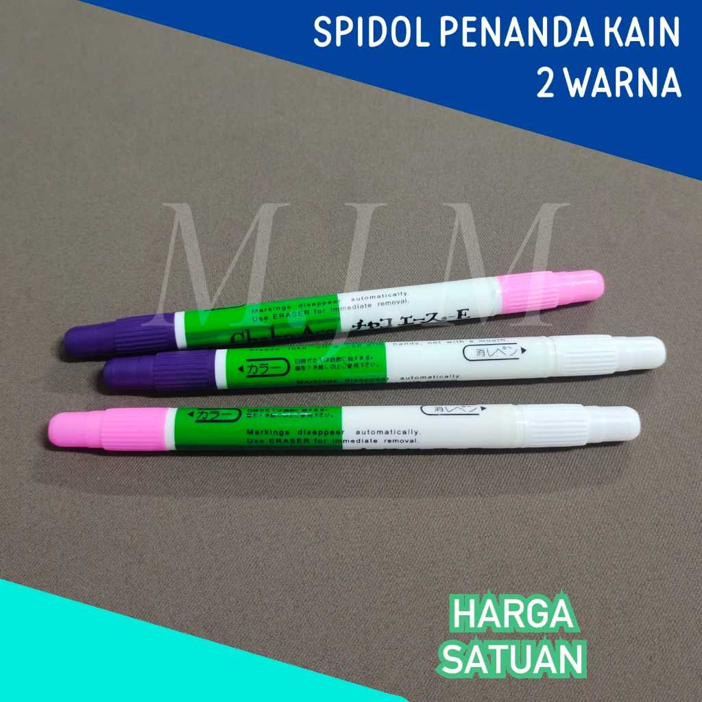 

Spidol Penanda Kain 2 Warna / Water Erasable Pen / Fabric Marker Chako Ace M.J.M-71007/71008/71009