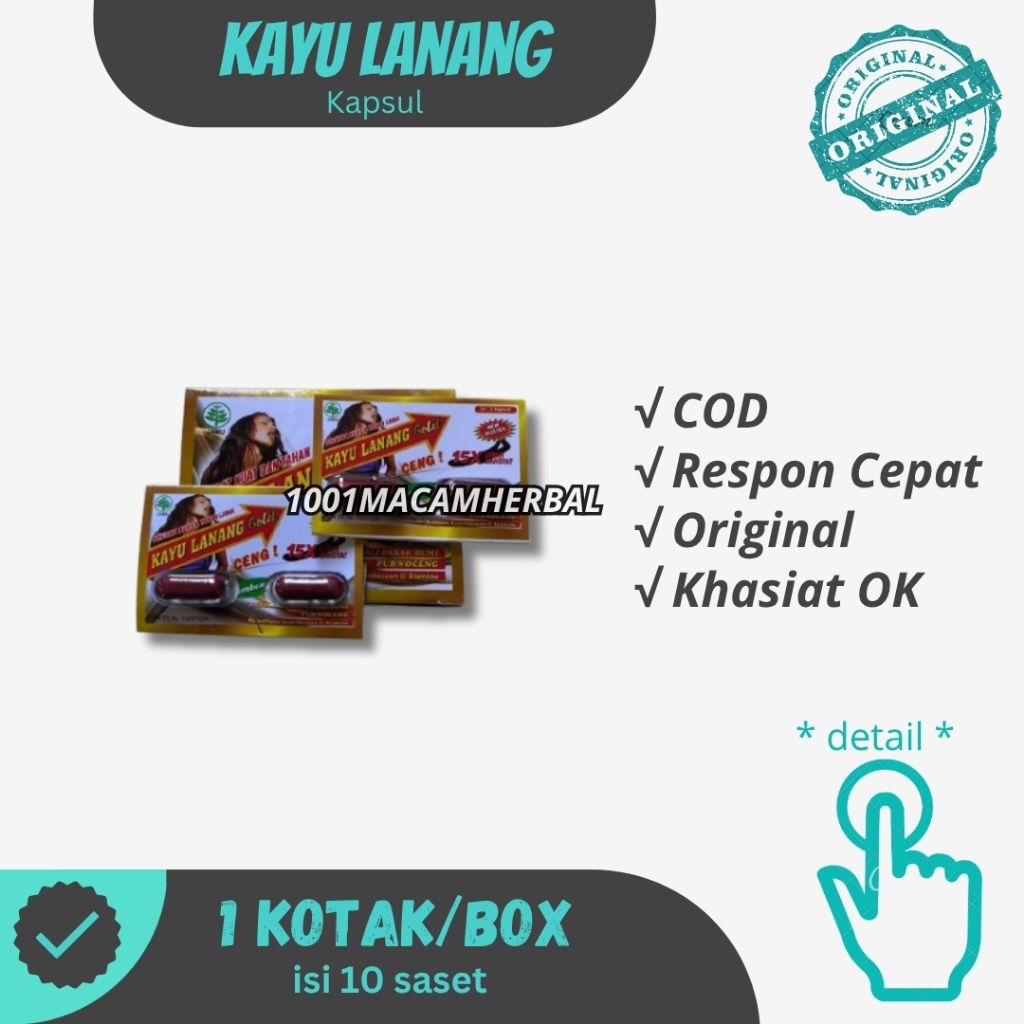 Kapsul Kayu Lanang Original Terbaru Rempah Tradisional - Suplemen Harian Pria |1 box isi 10 Sachet H