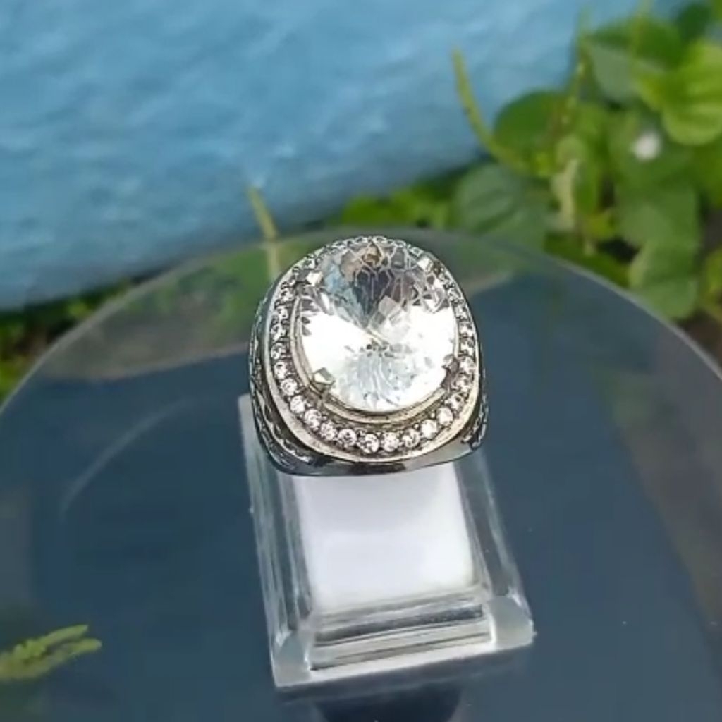 cincin pria batu kecubung air Kalimantan