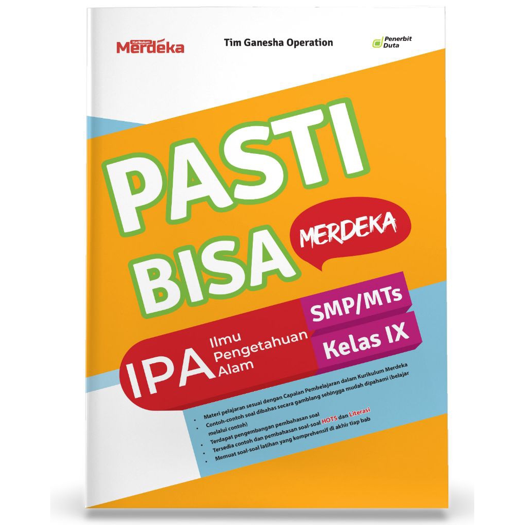

PASTI BISA Merdeka: Ilmu Pengetahuan Alam SMP/MTs Kelas IX / 9