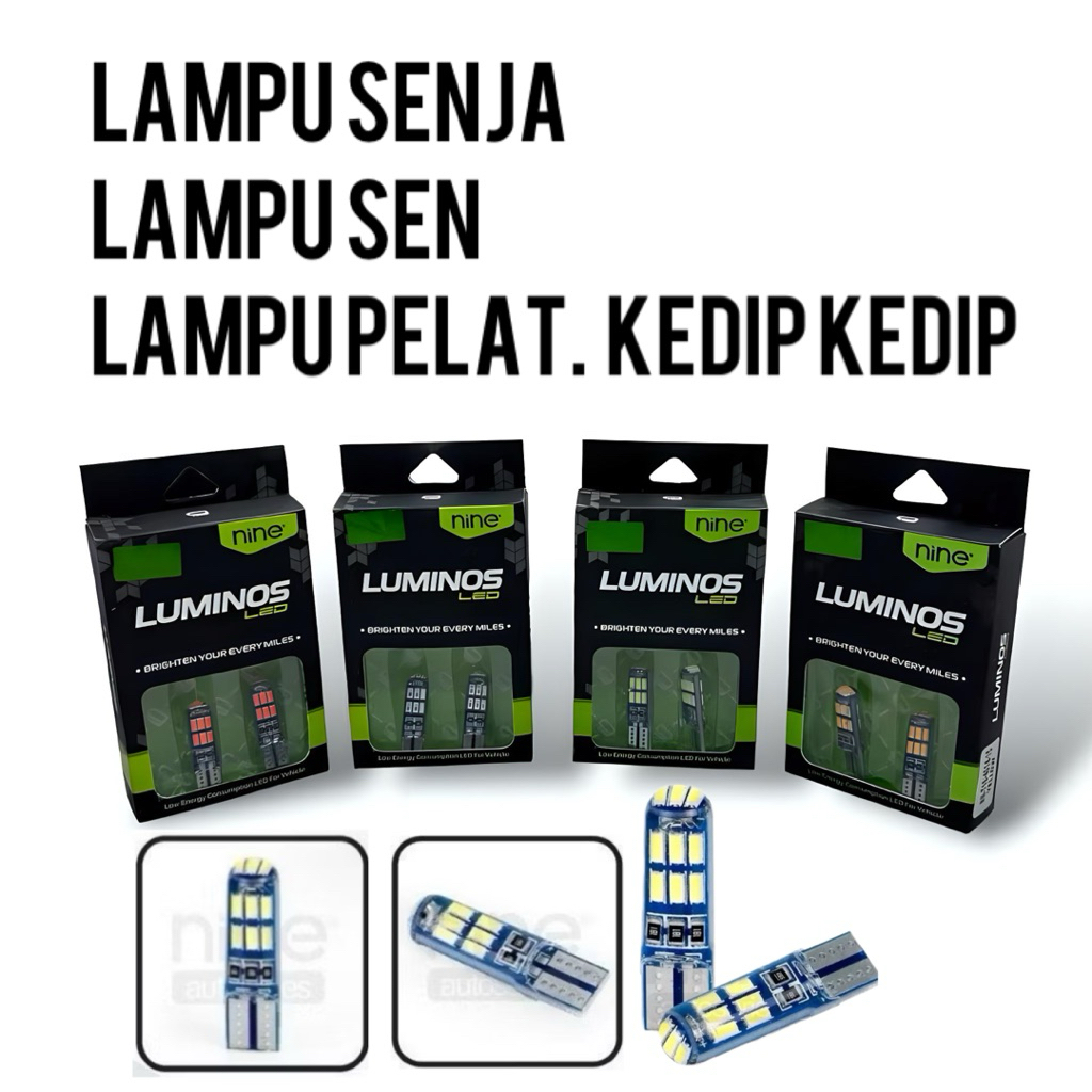 [COD]LAMPU LED LUMINOS T10 15 MATA SENJA SEIN SEN PELAT KEDIP KEDIP TAHAN PANAS LUMINOSA