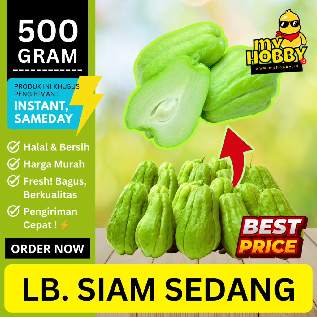 

Labu Siam Sedang 500 gram! Murah, Bagus, Fresh! Waluh Siem Acar, Welok, Lejet, Manisa Jepang Jipang