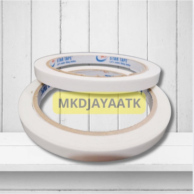 

Isolasi Double Tape STAR / SEVENSTAR 1/2 inch / 12 mm x 10 meter Murah (Jamin Rekat)