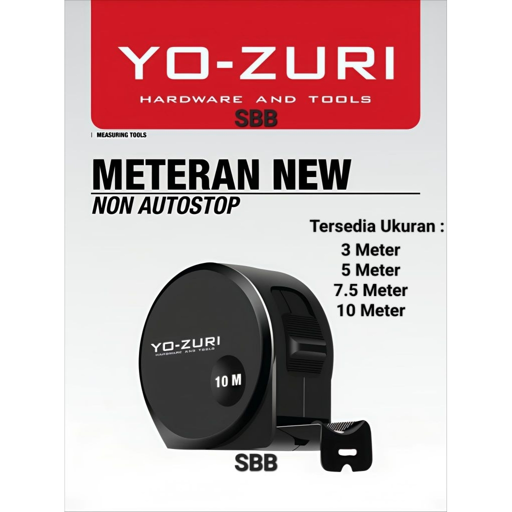 METERAN YOZURI 3M 5M 7,5M 10M / METERAN BANGUNAN YOZURI / METERAN TUKANG YOZURI