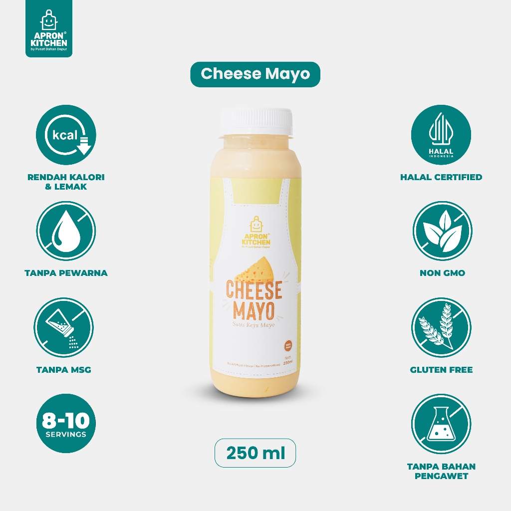 

Apron Kitchen Cheese Mayo Saus Bumbu Oles Keju 250ml