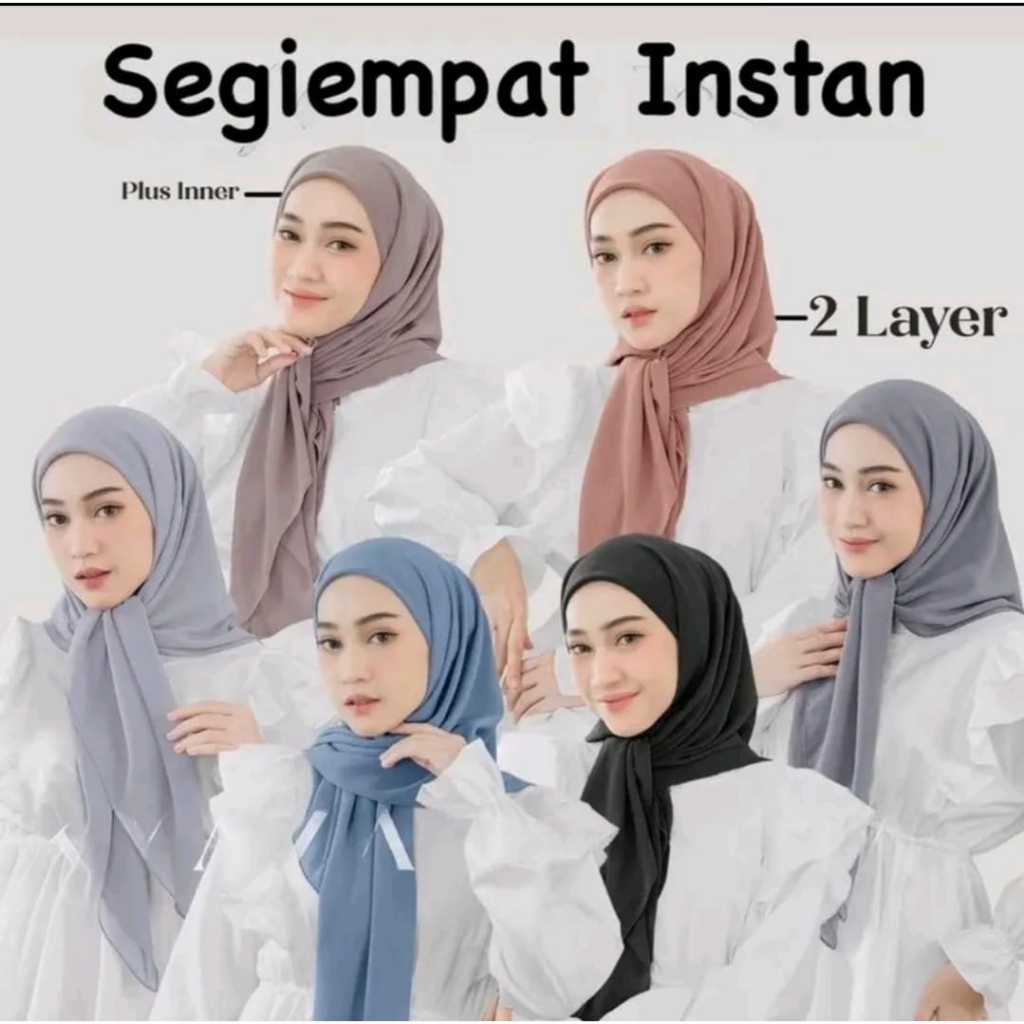 Hijab Segitiga Instan Inner 2Layer polycatton