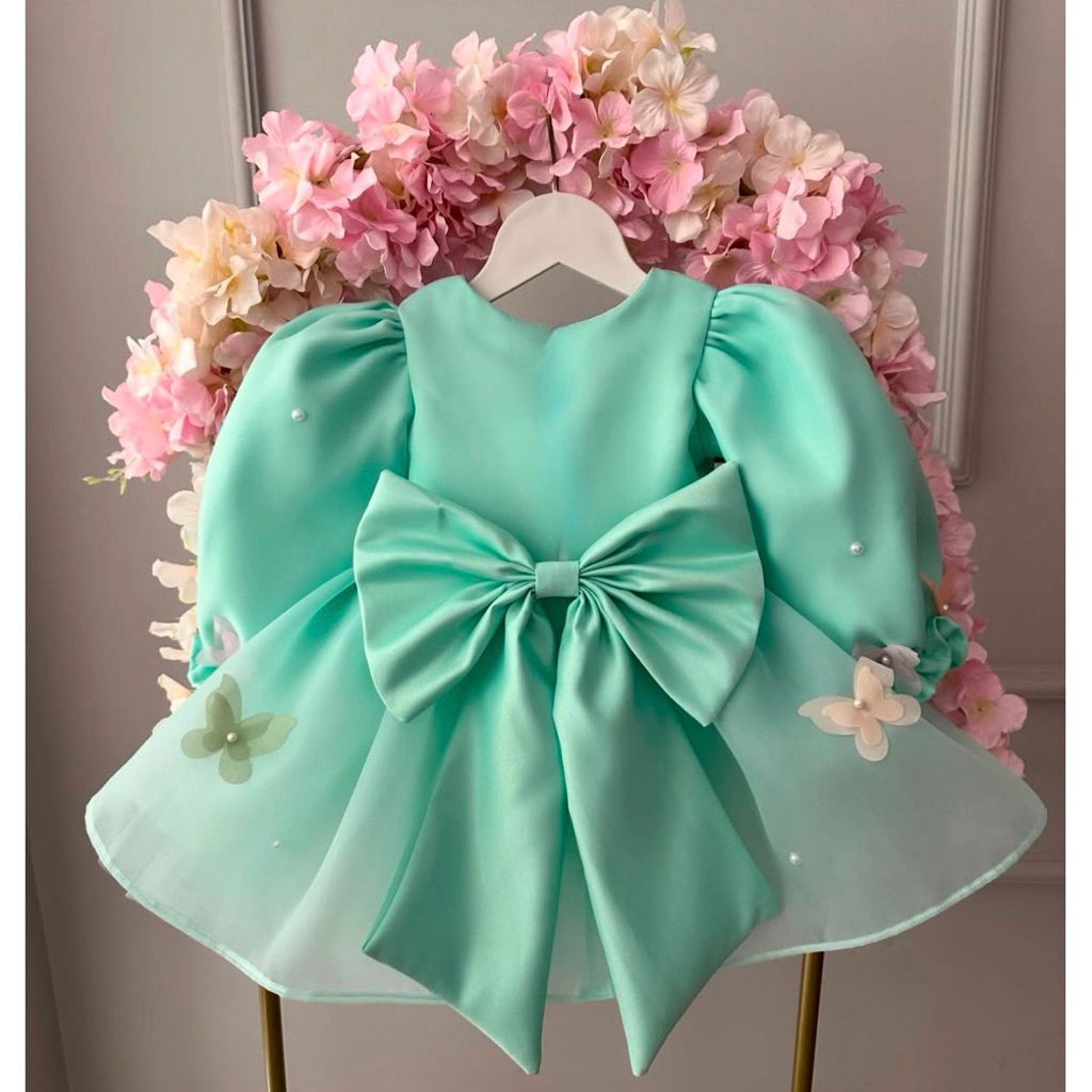 gaun anak lengan panjang gaun anak perempuan fashion anak perempuan