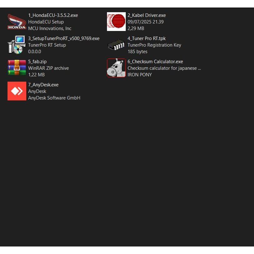 PAKET MURAH SOFTWARE REMAP MOTOR HONDA + BIN XDF