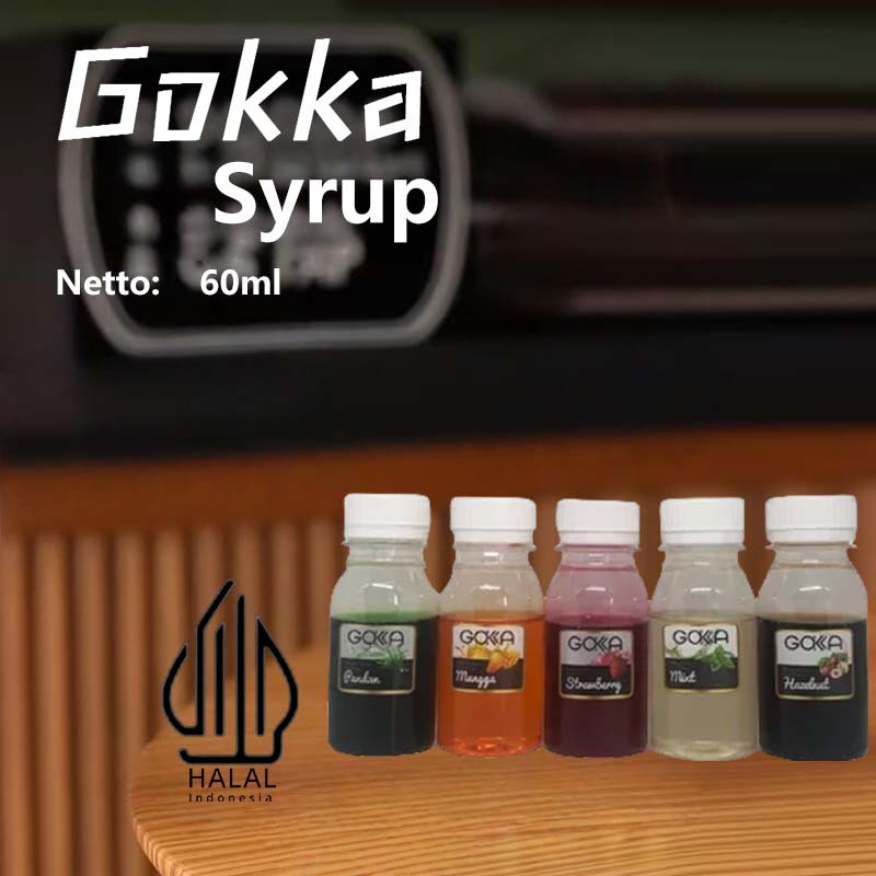 

GOKKA Drink Syrup All Varian 60ml - Sirup Flavoured Bartender Kopi - Sirup Aneka Rasa - HALAL