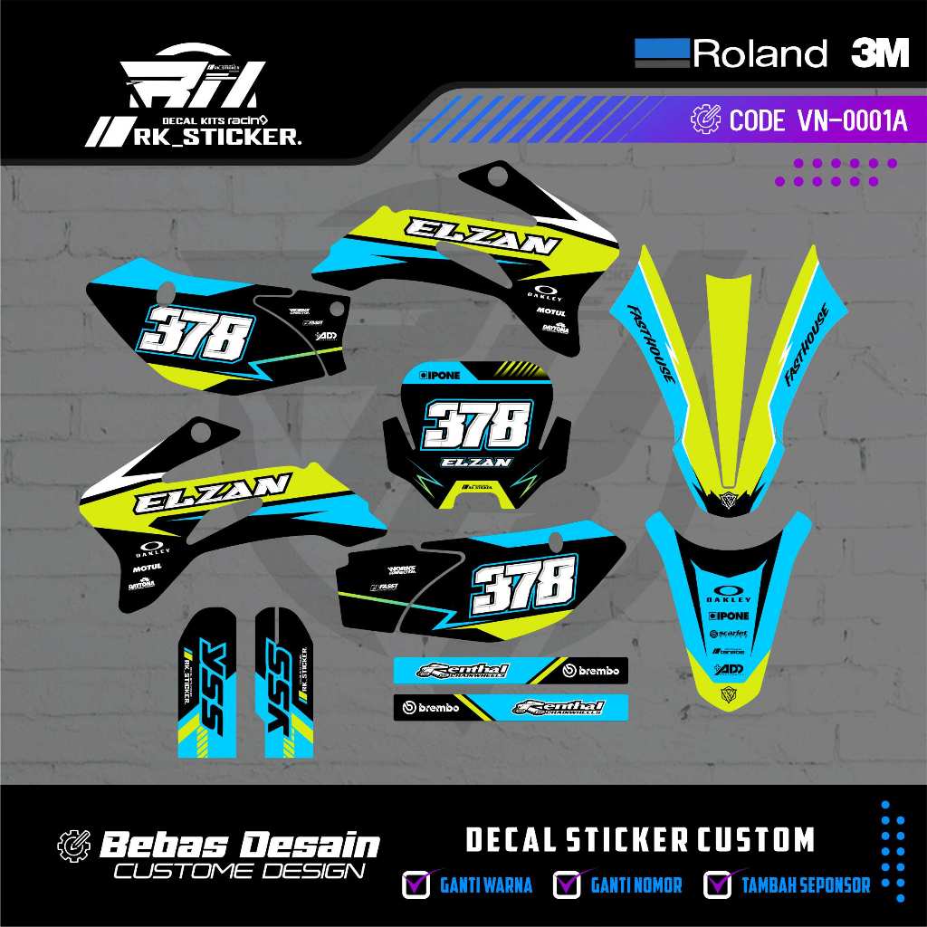 DECAL VIAR Cross X 100 MT - Motor Mini Trail FREE CUSTOME DESIGN