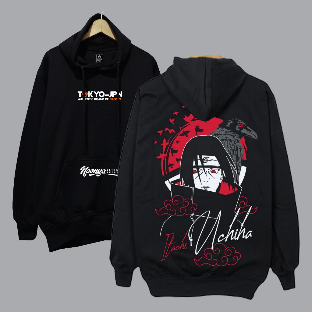 hoodie pria keren donat tokyo-jpn authentic brand of naonya switer sablon itachi uchiha unisex cowok