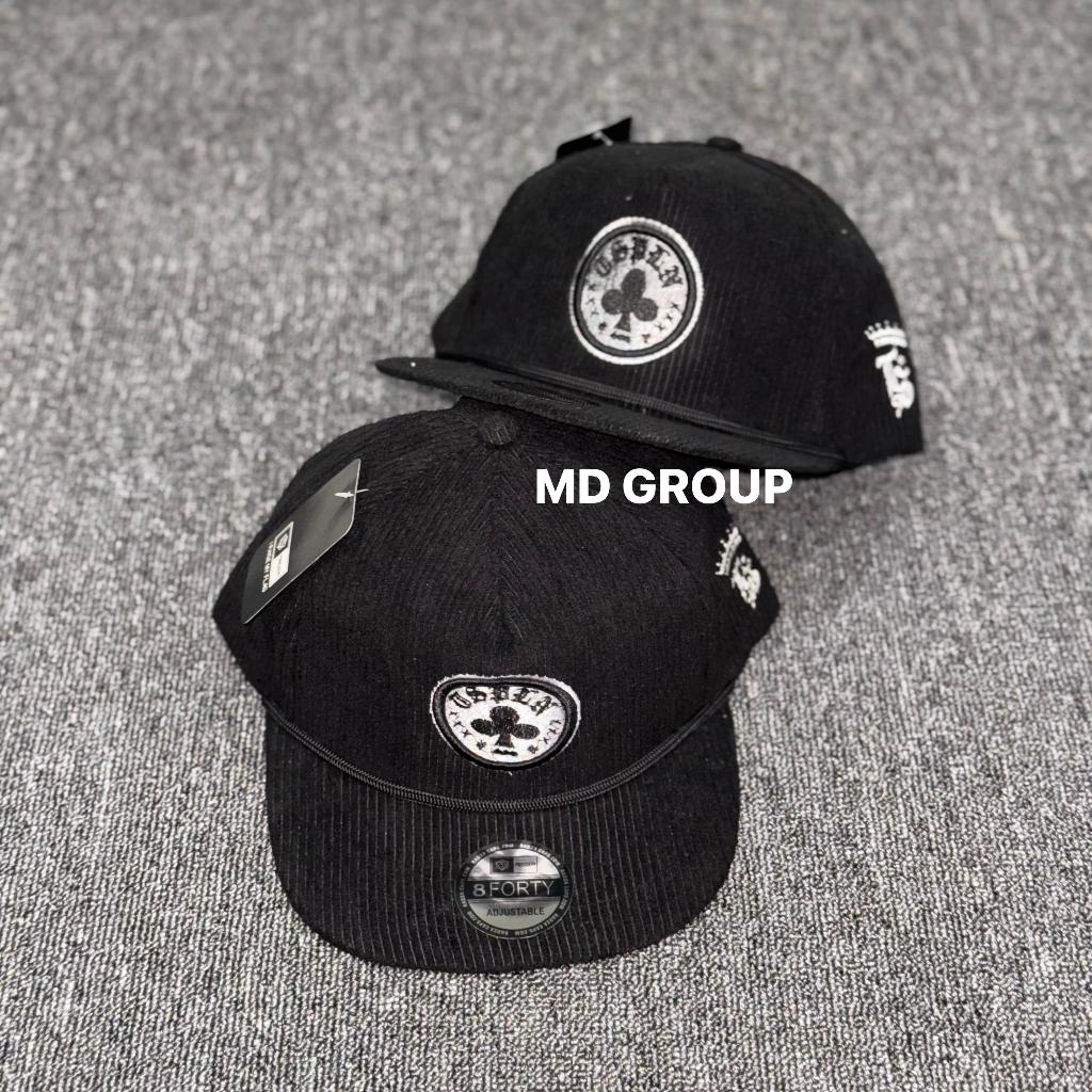 Stok Terbatas Topi Pria Rope Hat Bahan Corduroy Tebal Warna Black White Thisplan