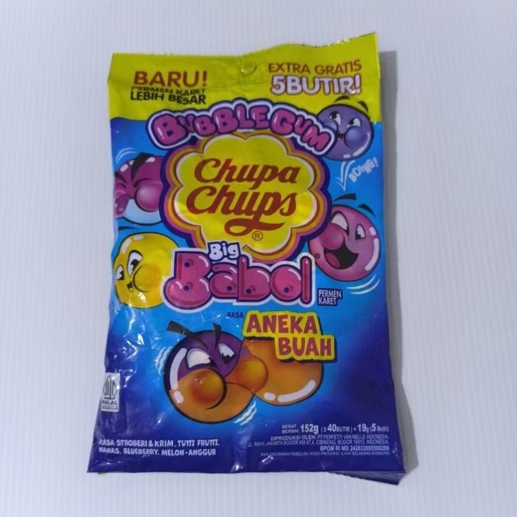 

CHUPA CHUPS BIG BABOL BUBBLE GUM ANEKA RASA BUAH ( ISI 100 PCS) CHUPA CHUPS BIG BABOL PROMO!!!