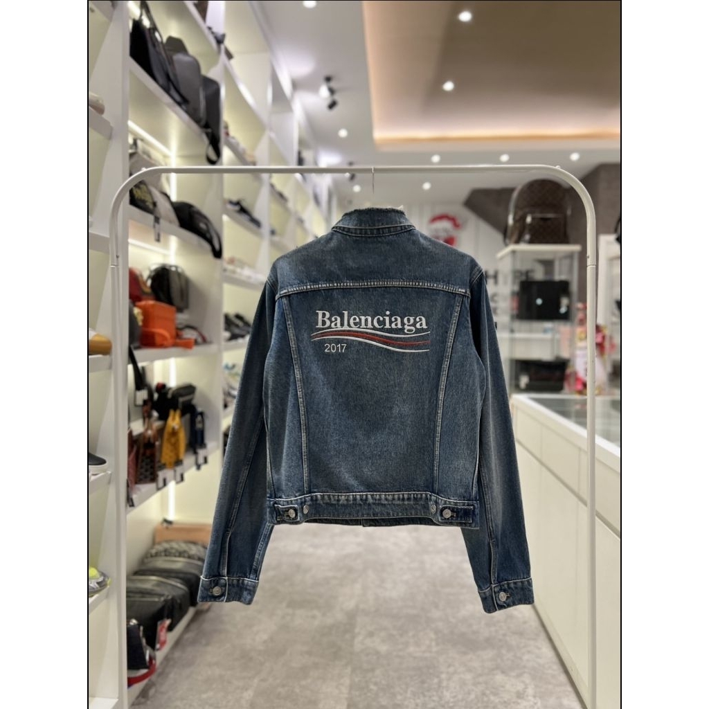 Balenciaga Denim Logo Jacket