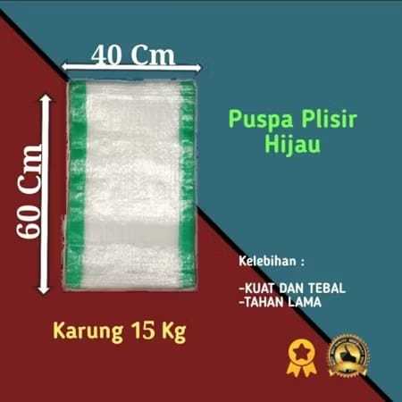 

JD.en Karung Beras Transparan List Hijau Karung Bening Kemasan 15 Kg