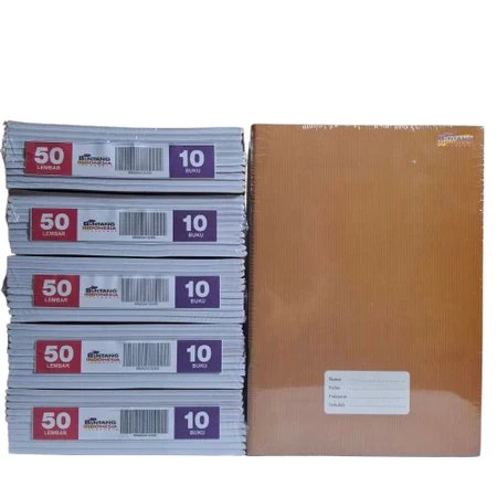 

A04 BNBS CAMPUS - BUKU TULIS CAVER MOTIF SAMPUL BUKU / COVER MERAH ISI 50 LEMBAR