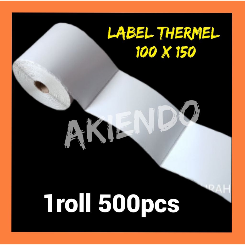 

Kertas Label Thermal 100x150 Kertas Thermal Printer Label Sticker AWB 1 Roll 500pcs