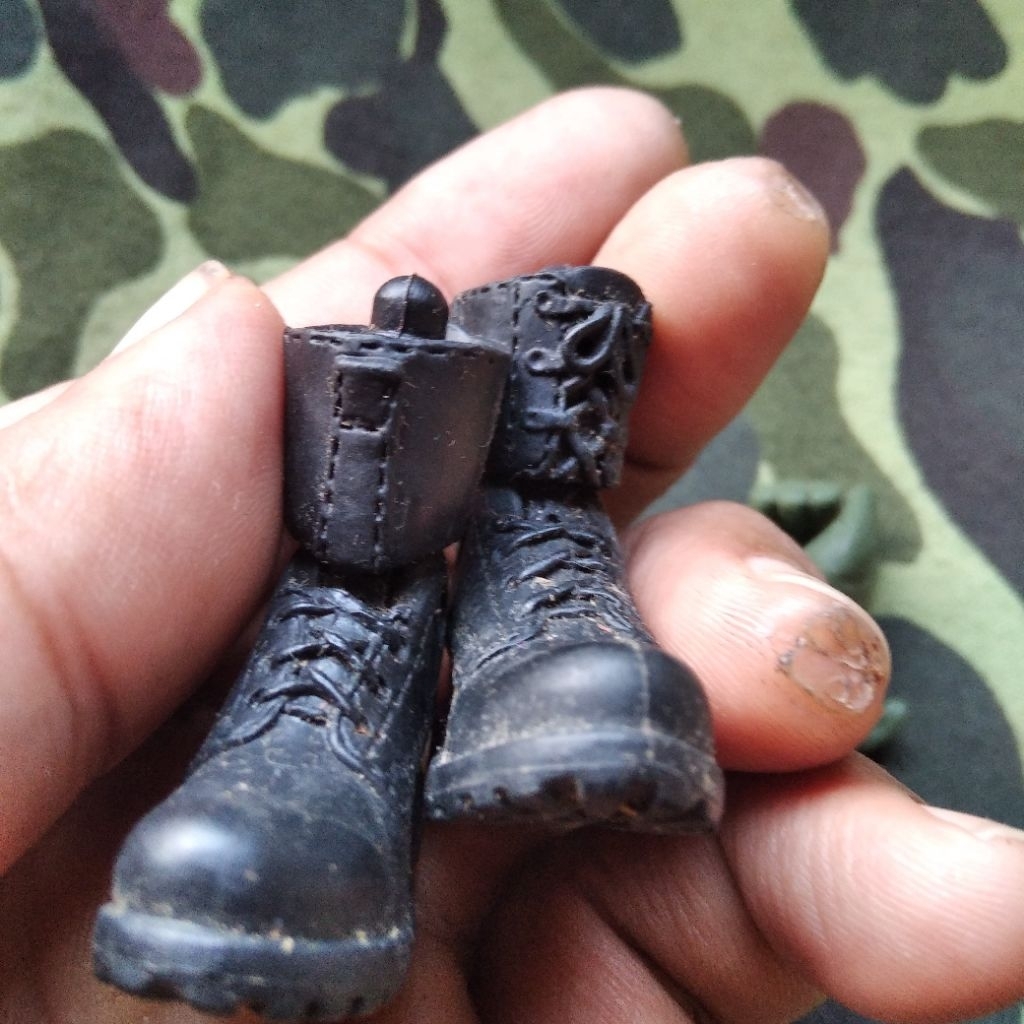 Sepatu Bot Tentara Untuk Figur Tentara Mainan Miniatur Sepatu Lars Aksesori Action FigureBahan plast