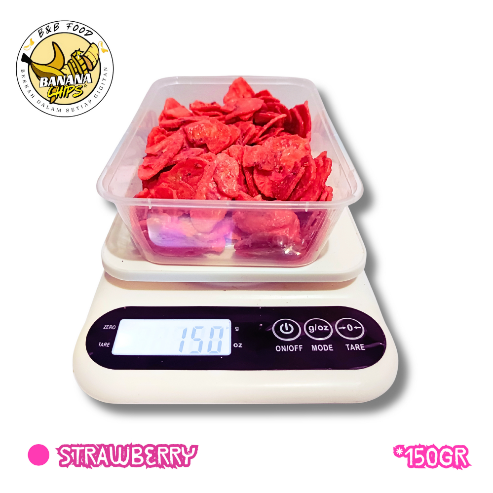

B&B FOOD KERIPIK PISANG LUMER PREMIUM CHOCOLATE STRAWBERRY 150G HOME MADE ORIGINAL BEST SELLER‼️