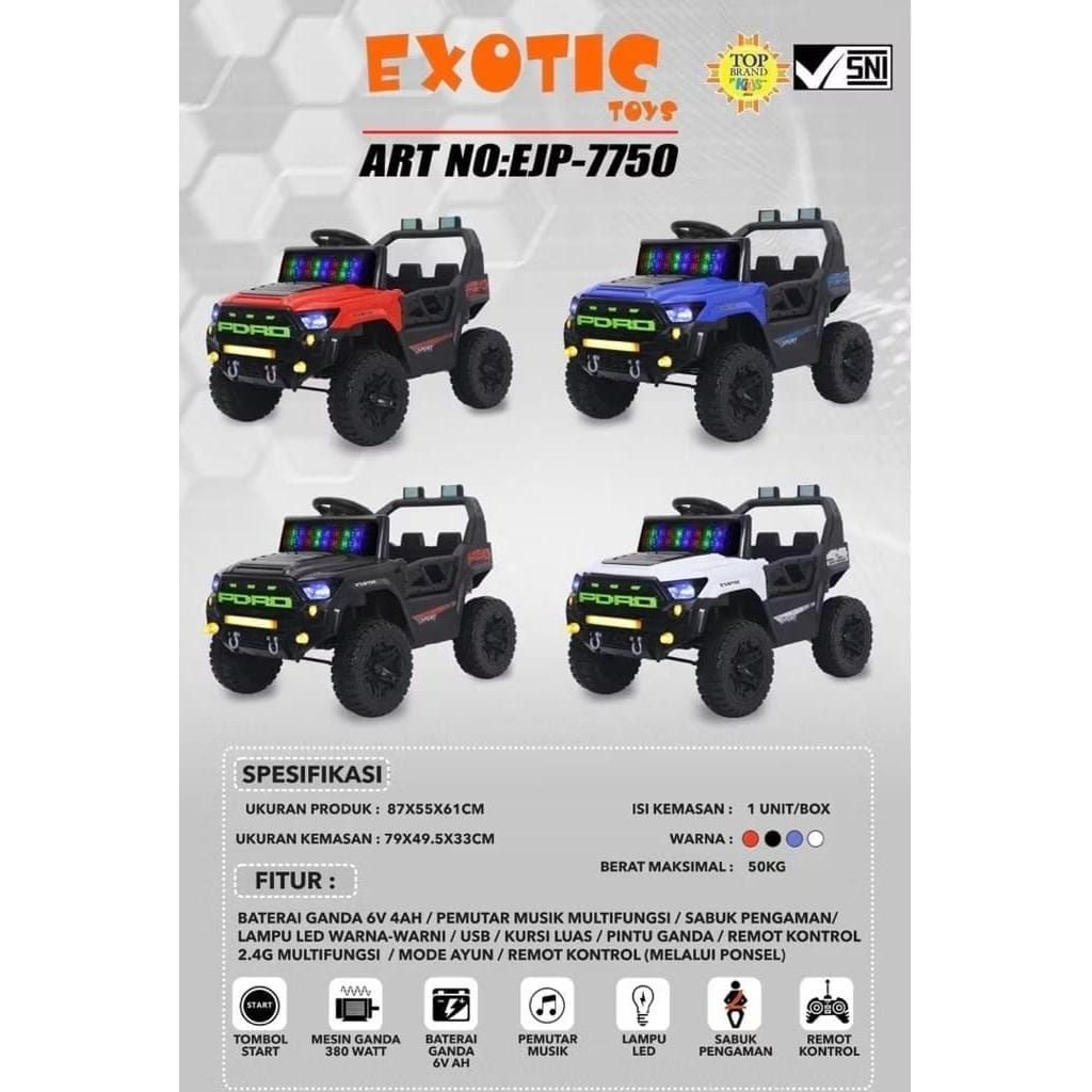 Mobilan Aki Anak Exotic EJP-7750 Musik