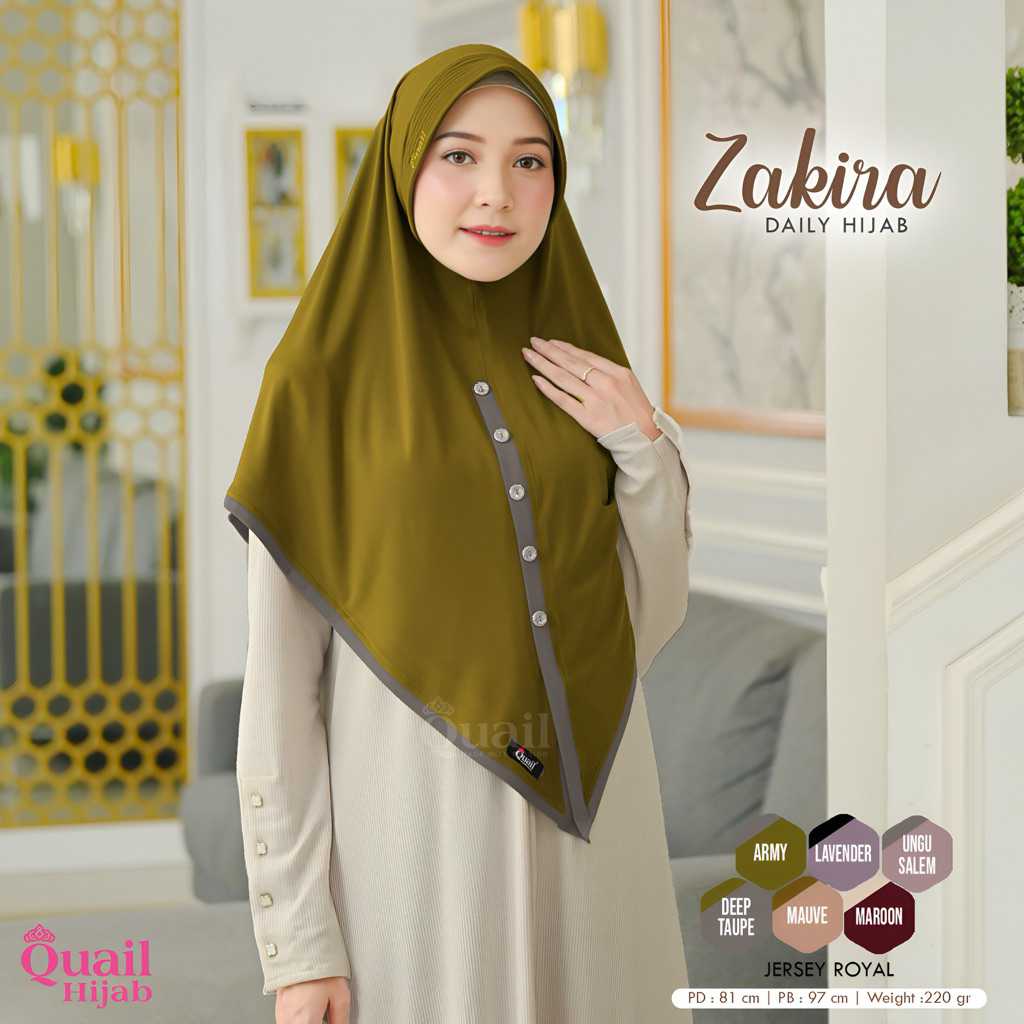 Quail Hijab - ZAKIRA HIJAB INSTAN ORI QUAIL JERSEY PREMIUM