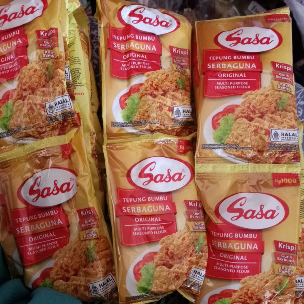 

tepung bumbu SASA Serbaguna 32g 1 renteng isi 10 sachet