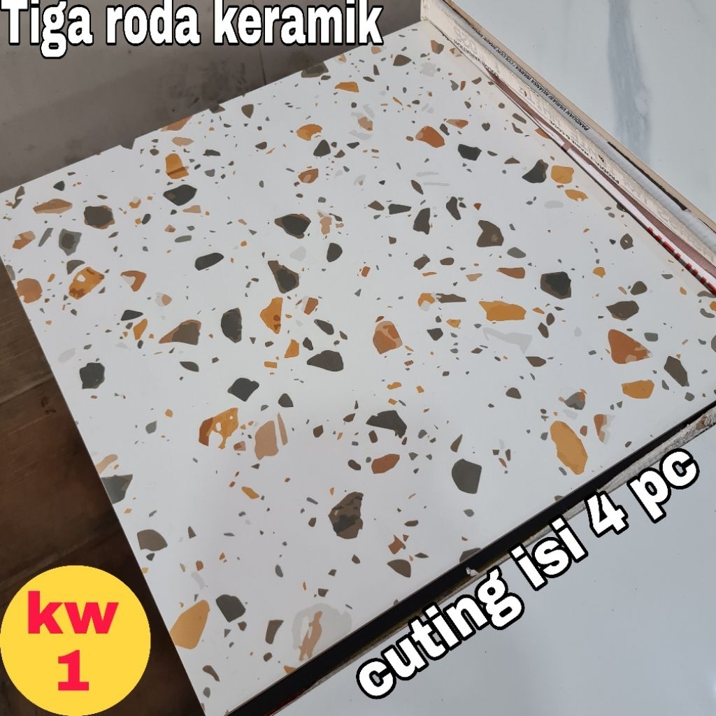 keramik 60x60/keramik teraso/keramik motif teraso/keramik cuting/keramik garasi/keramik dapur