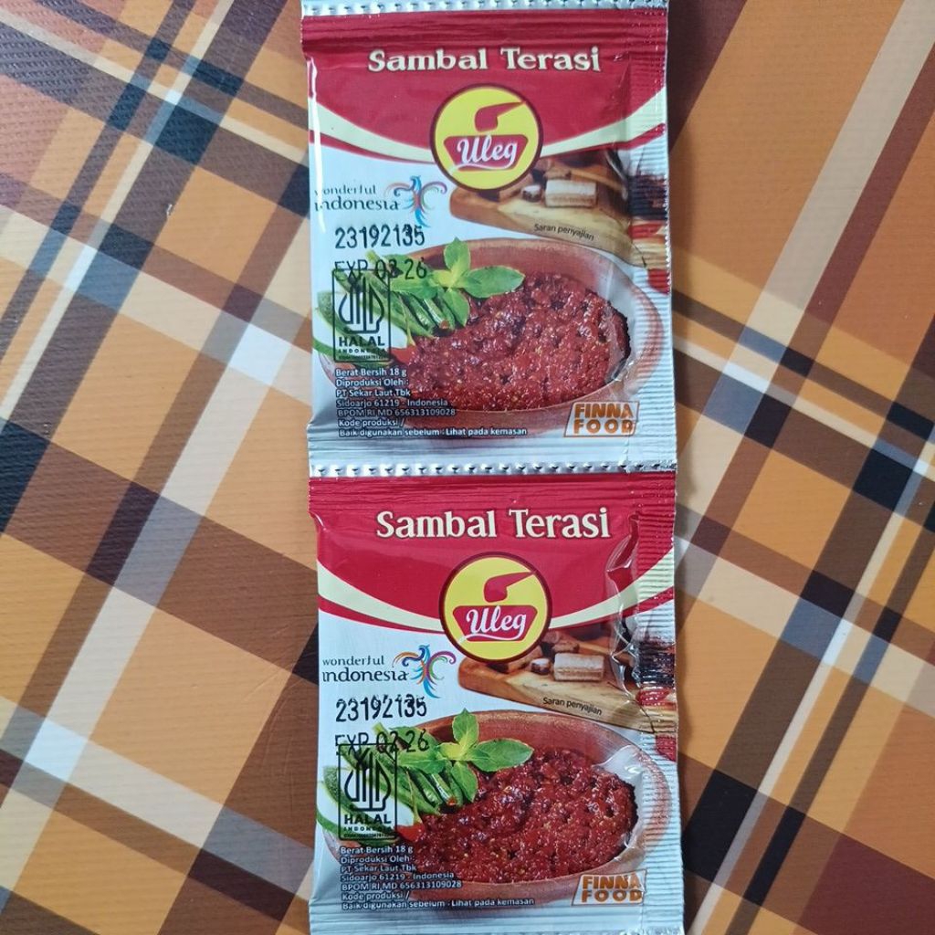 

Sambal Terasi Uleg Finna Food 1 pack isi 10 Sachet