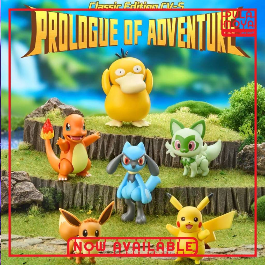Blokees Pokemon Classic Edition CV-S - Pikachu Charmander Evee Riolu Psyduck Sprigatito - Mainan Act
