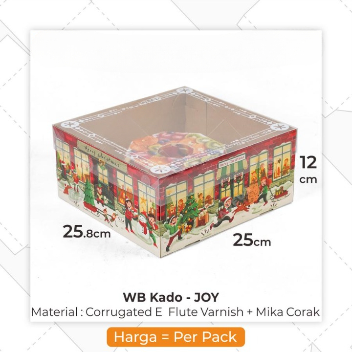 

Box Mika Hadiah Natal Dus Kotak Kue Packaging Cake Christmas | WB KADO