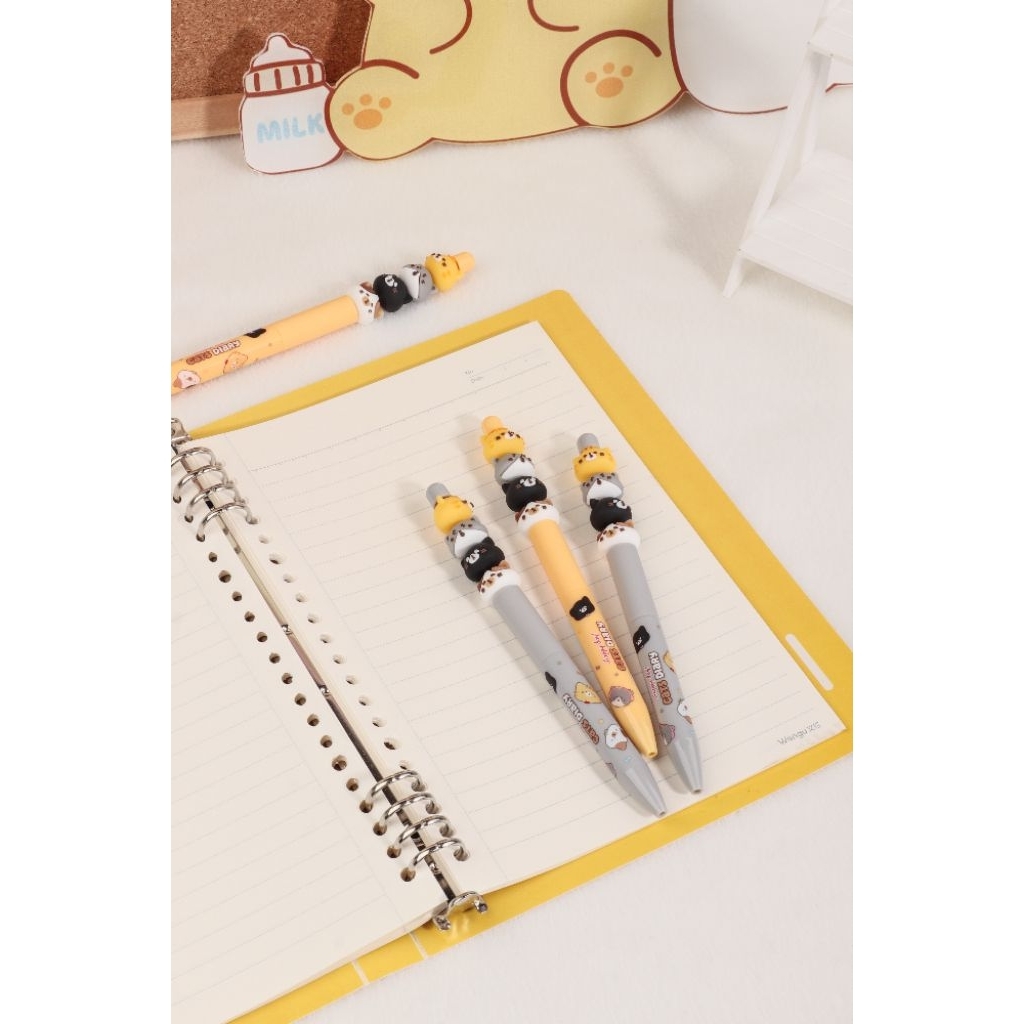 

Pulpen Gel Sparrow Cats diary 0.5mm Rotary 8079 cute Gel Pen pena