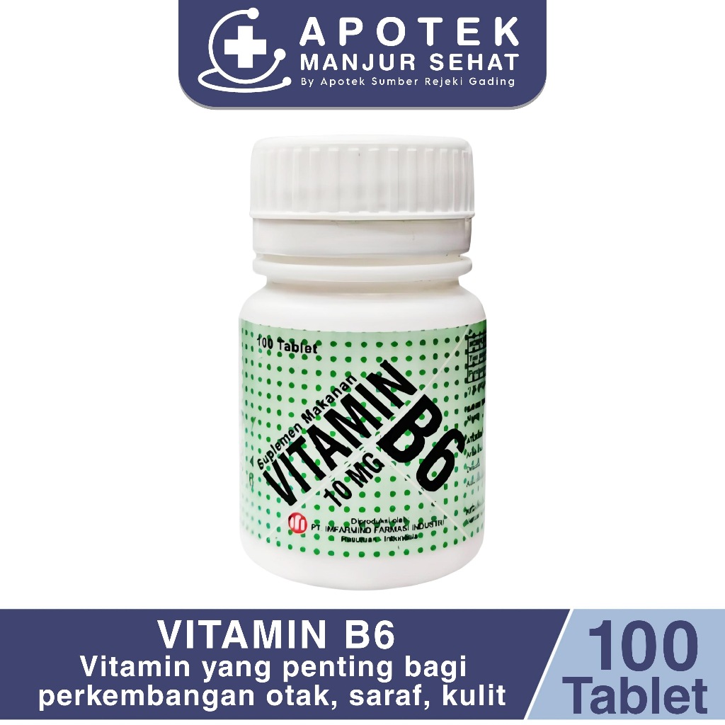 Vitamin B6 Botol Isi 100 Tablet Infarmind