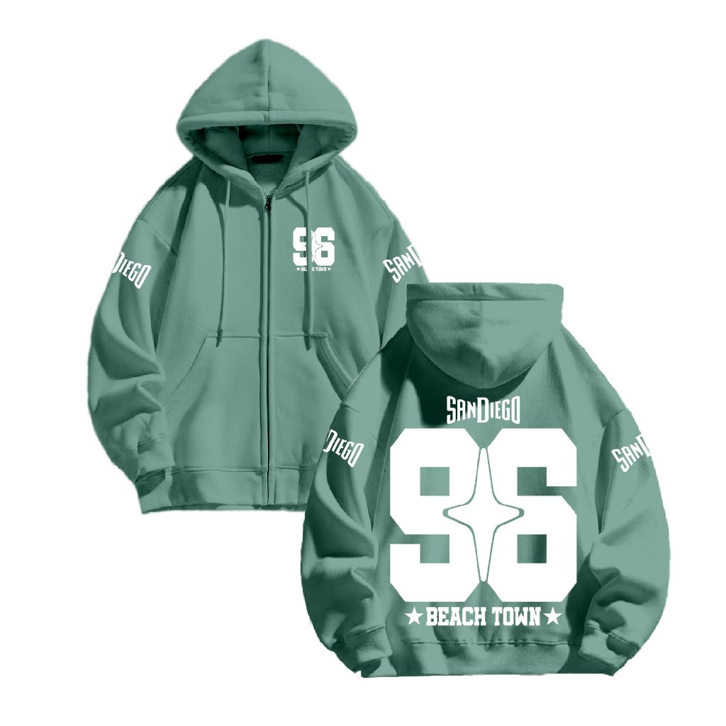 KOTASWEATER Hoodie Zipper SANDIEGO * KB+TANGAN * Size M-XXL ( Pria & Wanita )