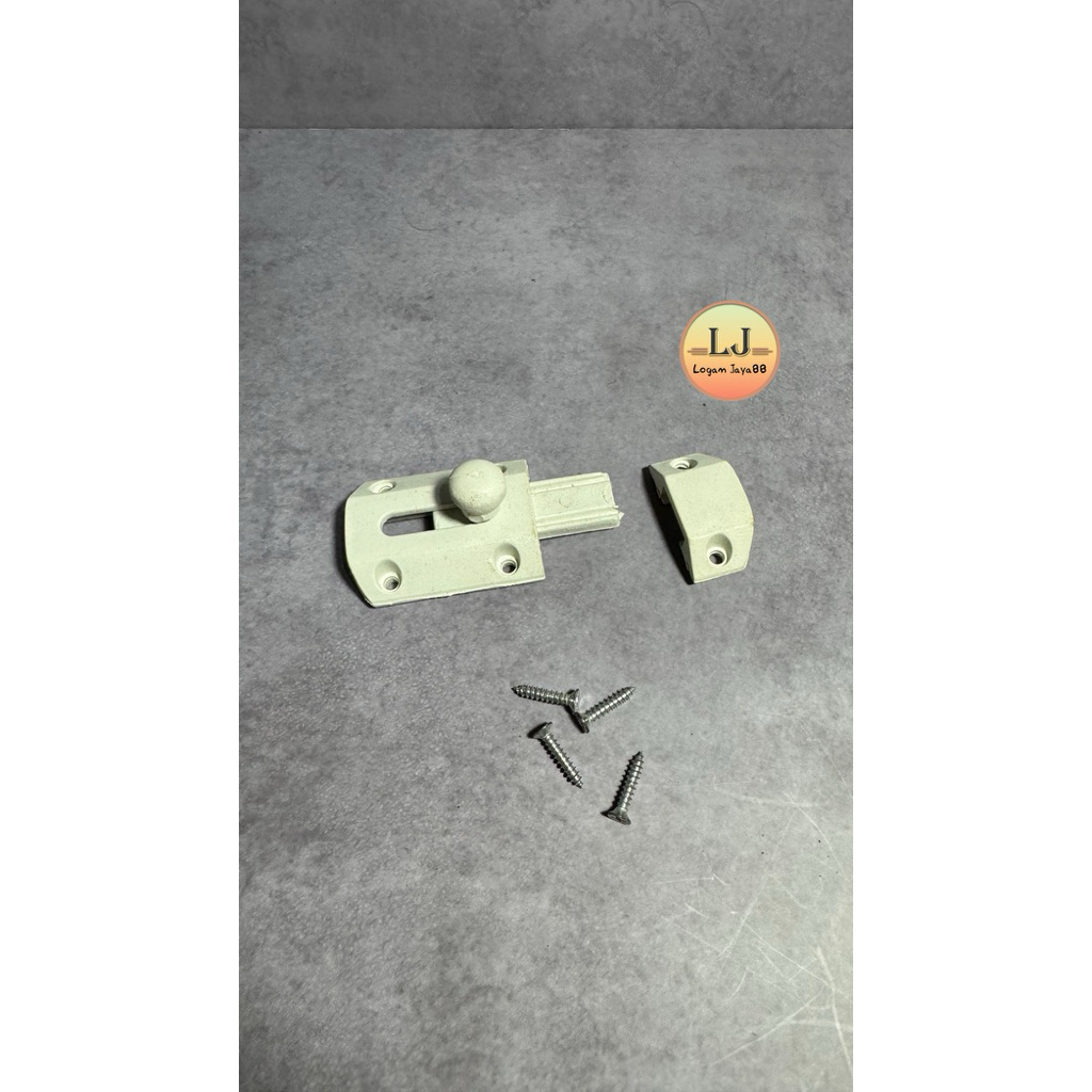 Grendel Pintu PVC Kamar Mandi / Pengunci Pintu Kamar Mandi PVC