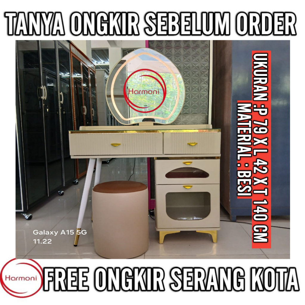 MEJA RIAS LAMPU LED TOUCH SCREEN MEJA RIAS LAMPU LED KAKI BESI FREE ONGKIR SERANG KOTA