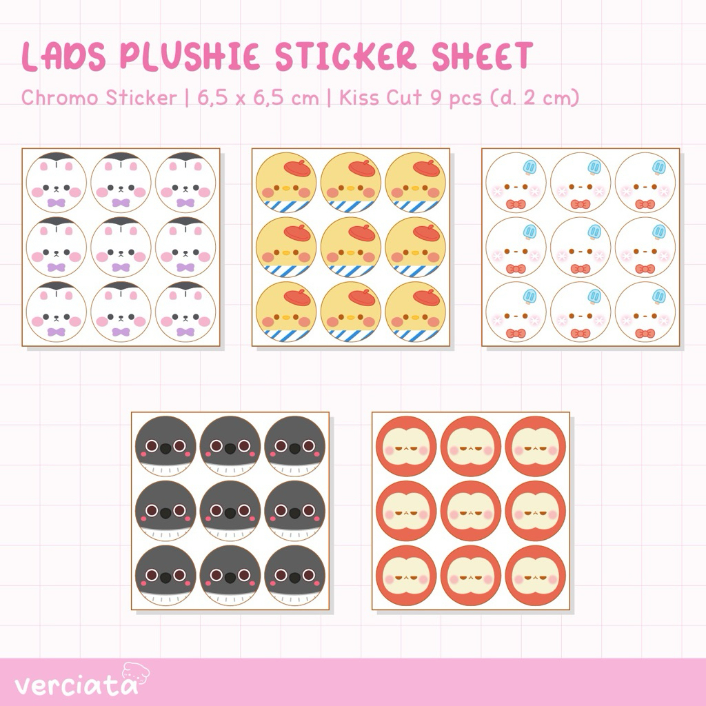 Sticker Sheet Mascot Plushie Love and Deepspace
