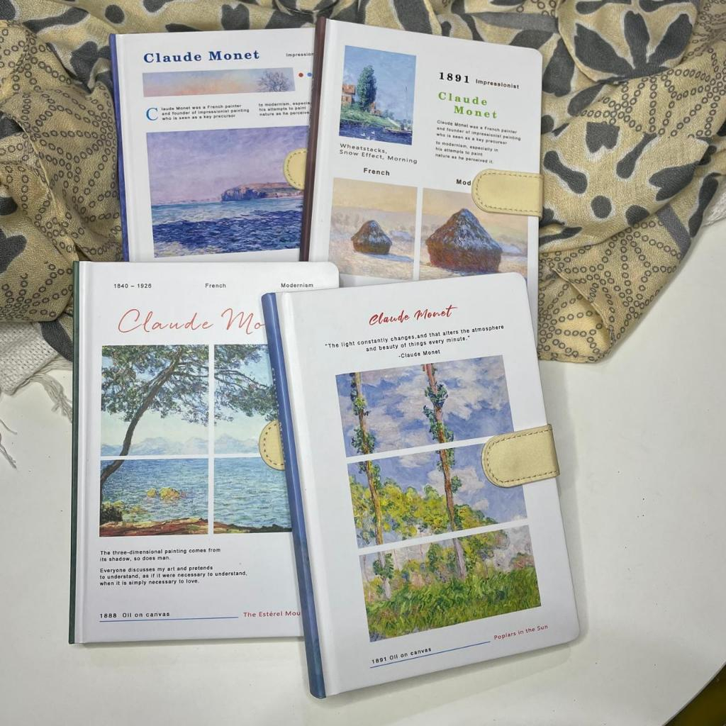 

Diary A5 Sketch Book Journal Travel Art Claude Monet - Blank Paper Style | Buku Catatan Diary Polos Hard Cover