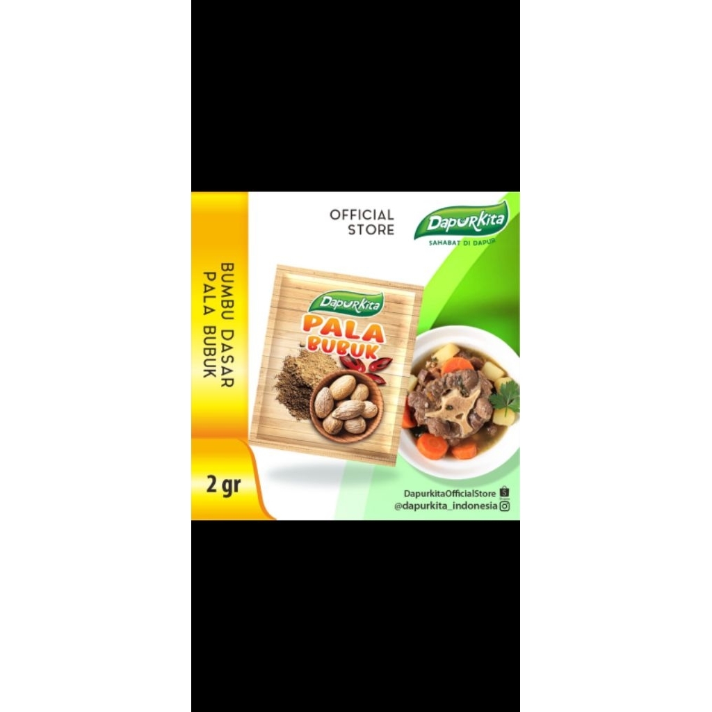 

Pala bubuk Bumbu halus dapur kita kemasan 2 Gr 1 Pcs