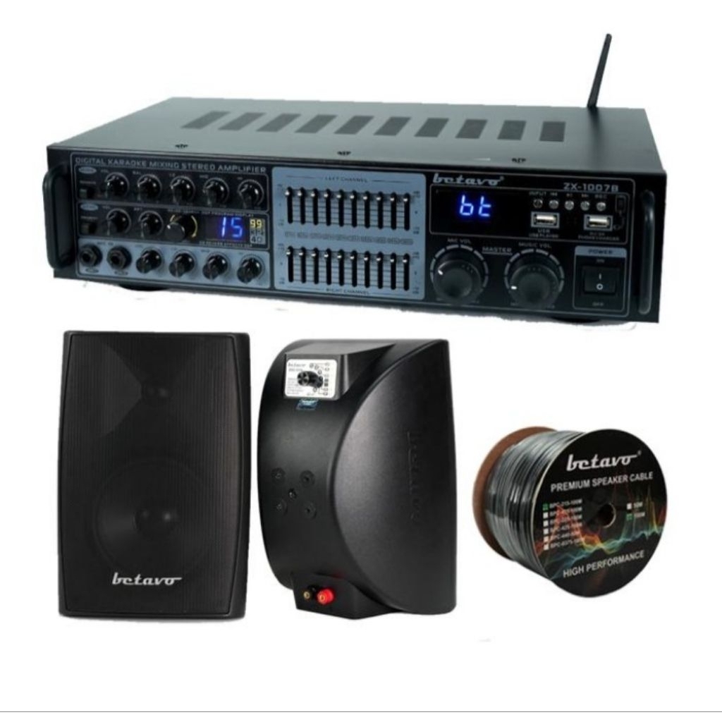 Betavo Audio Sound System Cafe Amplifier Karaoke Bluetooth