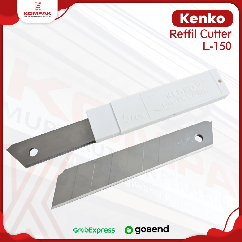 

[PER TUBE] MATA CUTTER L150 KENKO ORI / MATA CUTTER BESAR / ISI ULANG PISAU CUTTER BESAR