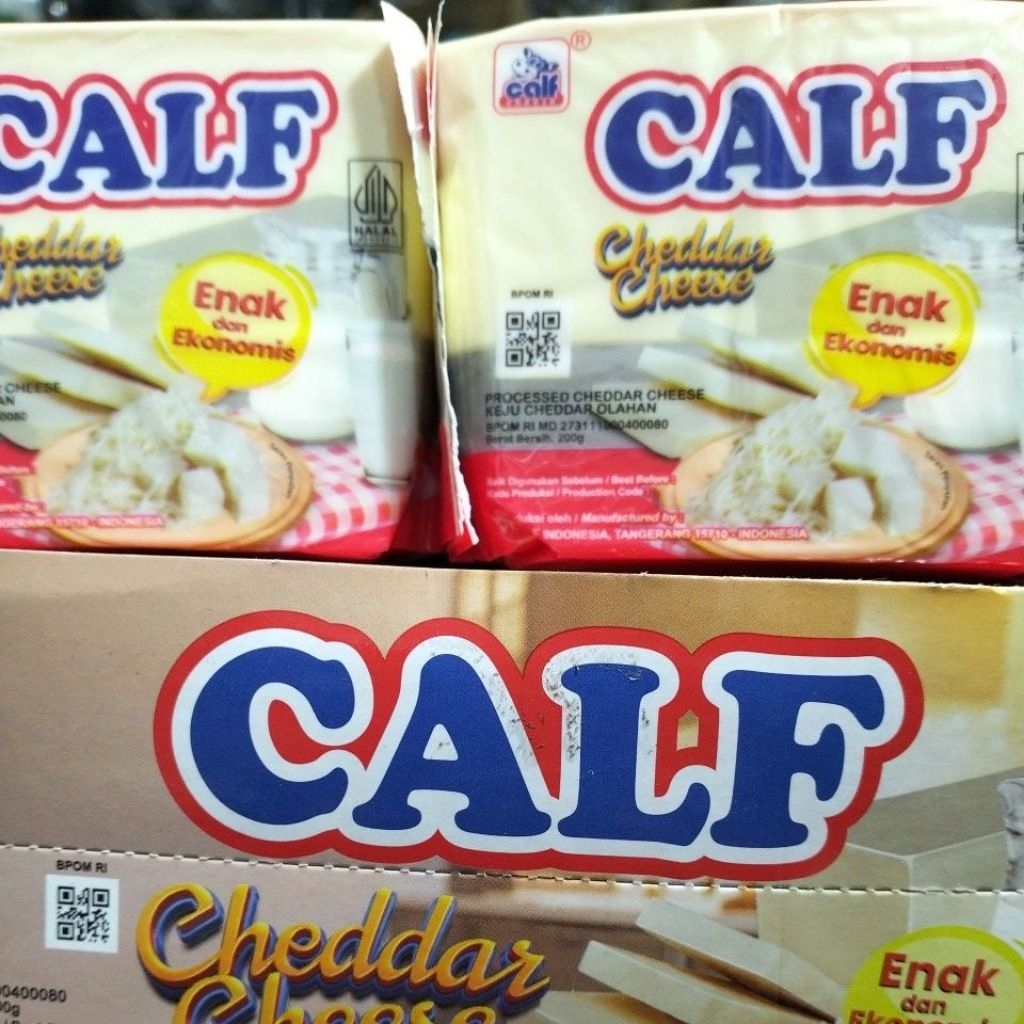 

calf cheddar 200g 1pk isi 8pcs