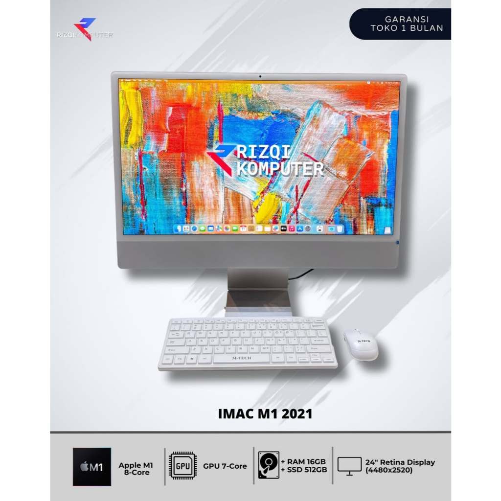 Imac M1 2021 Apple M1 Cpu 8 Core Ram 16GB SSD 512GB bgh