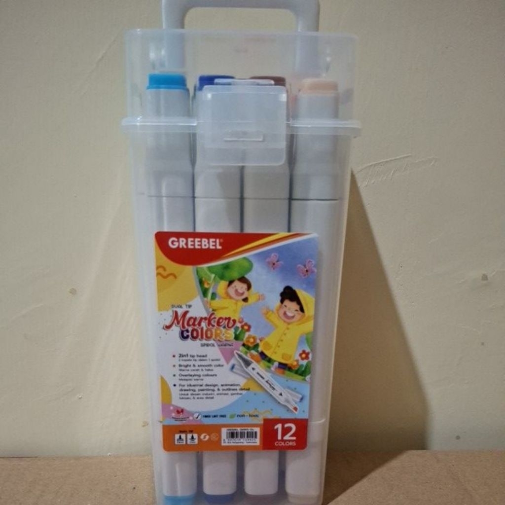 

Spidol warna water marker dual head set 12